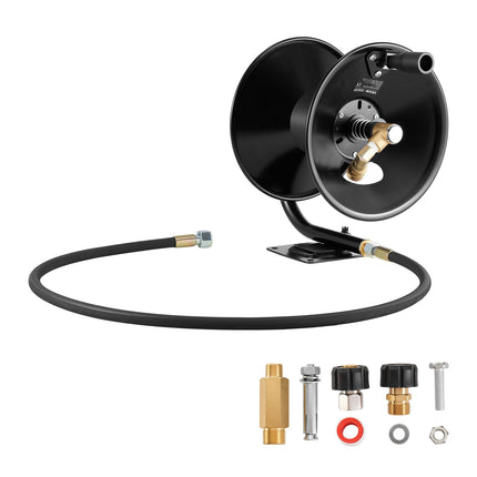 Pressure Washer Hose Reel, 50 Ft 3/8 In, 4000 PSI Mount