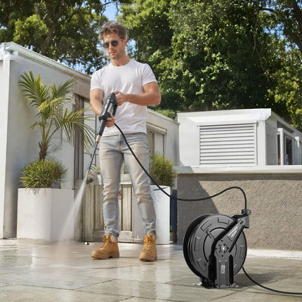 Pressure Washer Hose Reel, Retractable 50 ft, 4000 PSI