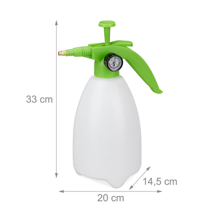 Pressure syringe with pressure gauge