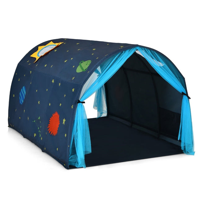 Prinzessin-Spielzelt-Bett mit Fenstern und Aufbewahrungstaschen