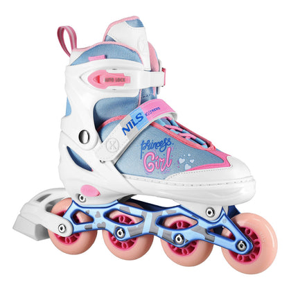 Princess White In-Line Skates, Size M (35-38)