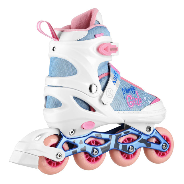 Princess White In-Line Skates, Size M (35-38)