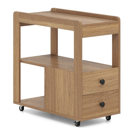 Printer Stand with Wheels, 2 Drawers, and Shelves