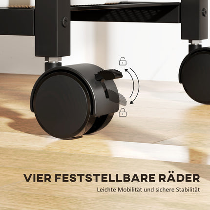 Printer Stand with Wheels, Outlets, USB & USB-C, 40kg Capacity