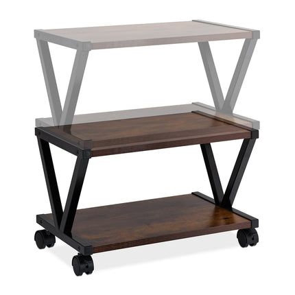 Printer Stand with Wheels, Two Shelves, Mobile