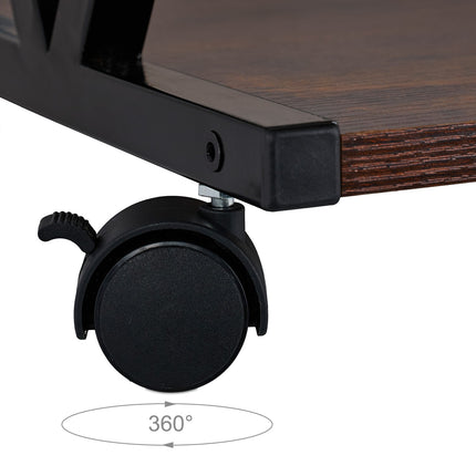 Printer Stand with Wheels, Two Shelves, Mobile