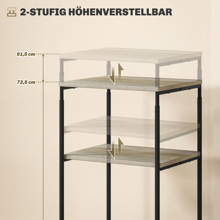 Druckerwagen aus Stahl – 3 Ablagen, 12 kg Tragkraft