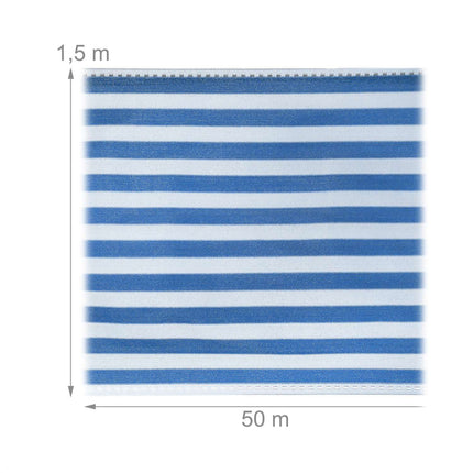 Protection de la vie privée 1,5 m bleu-blanc
