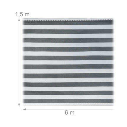 Sichtschutz 1,5 m grau-weiß