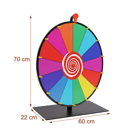 Prize Wheel with Stand, 60 cm – Multicoloured