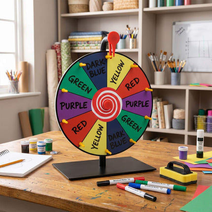 Prize Wheel with Stand, Multicoloured, 30 cm Diameter