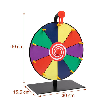 Prize Wheel with Stand, Multicoloured, 30 cm Diameter