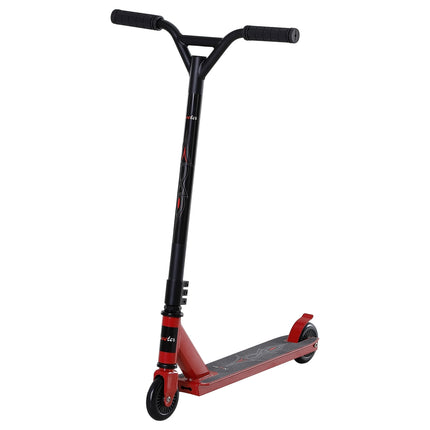 Pro Freestyle Stunt Scooter, Aluminium, 100 mm Rollen, Rot