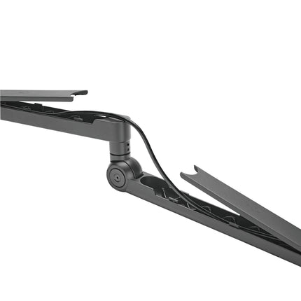 Professional studio microphone arm with cable management Aluminum Black