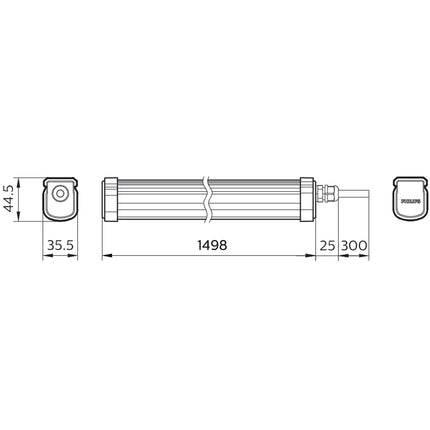 ProjectLine Plafonnier 150cm 54W 5400lm IP65
