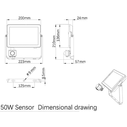 ProjectLine Strahler 50W 4750lm Sensor