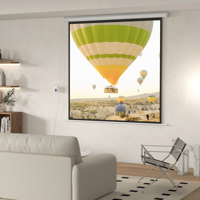 Leinwand, 172x172 cm, Fernbedienung, 1:1 Format