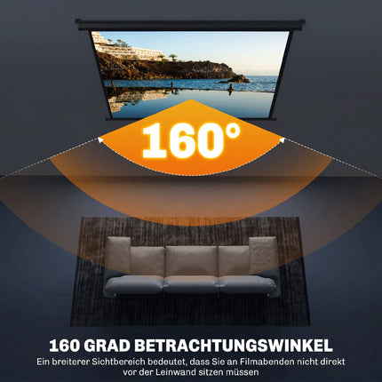 Beamer-Leinwand 84 Zoll 4:3, 171 x 128 cm Rollo