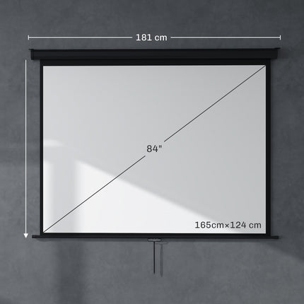 Beamer-Leinwand 84 Zoll 4:3, 171 x 128 cm Rollo