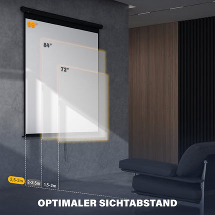 Projector Screen 99 Inch 1:1, 178x178 cm, 4K