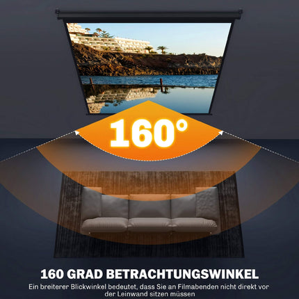 Projector Screen 99 Inch 1:1, 178x178 cm, 4K