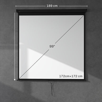 Projector Screen 99 Inch 1:1, 178x178 cm, 4K