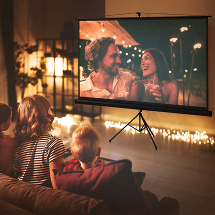 Beamer-Leinwand mit Ständer, 100 Zoll, 16:9 HD 4K