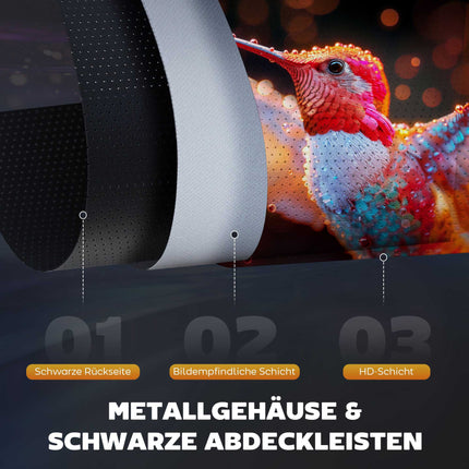 Beamer-Leinwand mit Ständer, 100 Zoll, 16:9 HD 4K