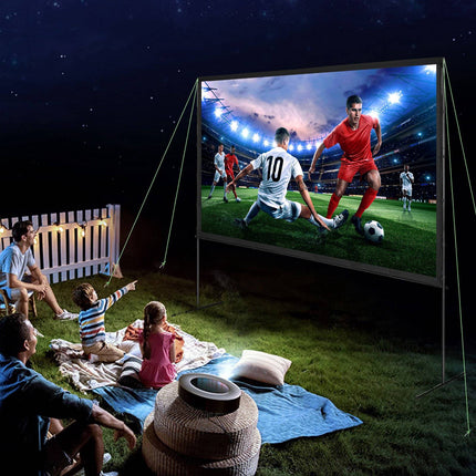 Projector Screen with Stand, 120-Inch 16:9, Wrinkle-Free