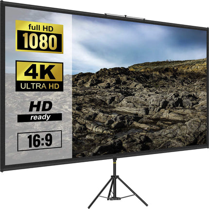 Projector Screen with Tripod Stand, 90 Inch 16:9
