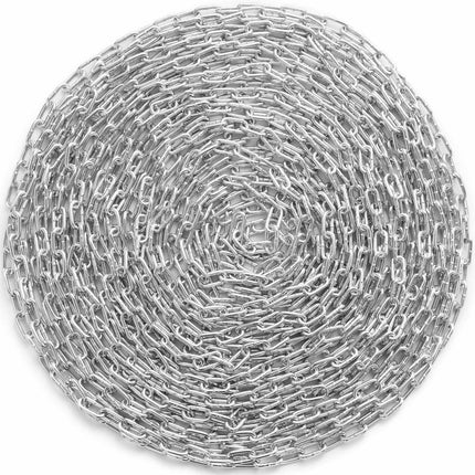 Proof Coil Chain 3/16 in x 100 ft, 1100 lb, Quick Links