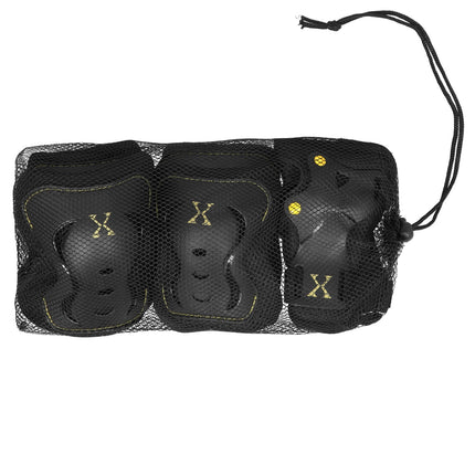 Protective Gear Set, Black-Yellow, Size M