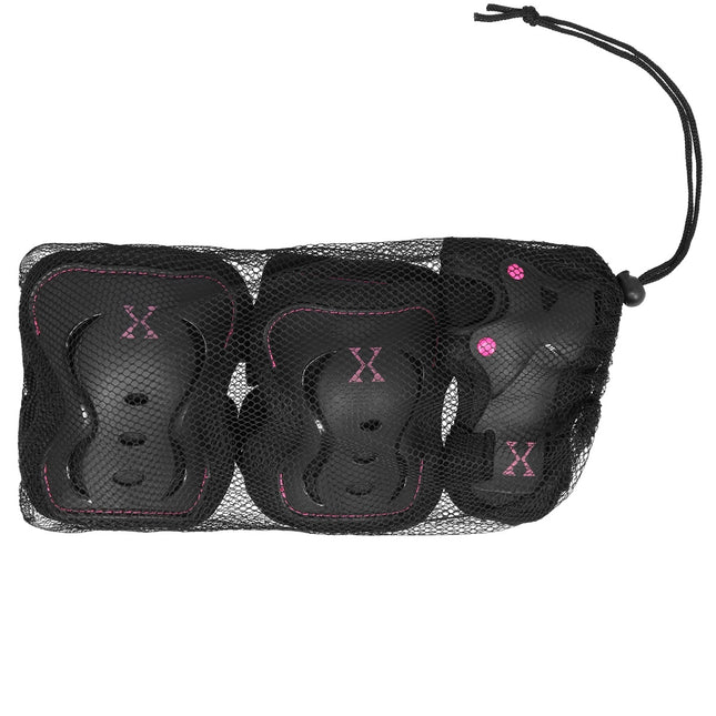Schutzausrüstungsset, Größe XL, Schwarz-Pink