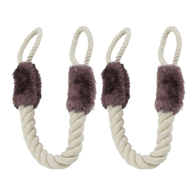 Lot de 2 clips de protection pour cordon de porte marron