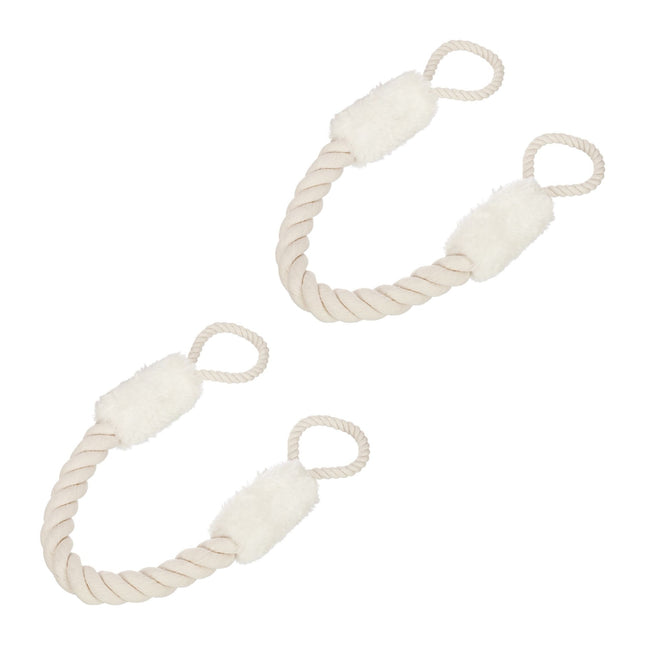 Lot de 2 clips de protection pour cordon de porte blancs