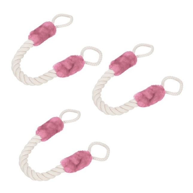 Lot de 3 clips de protection pour cordon de porte rose