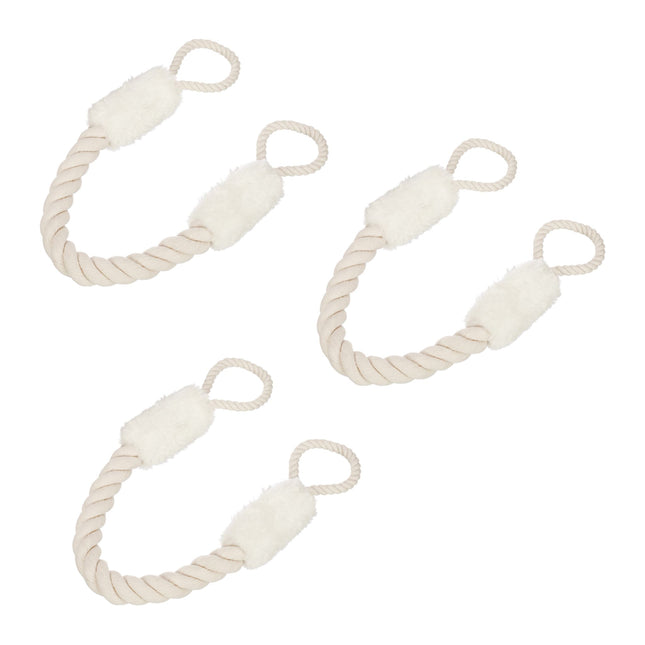 Lot de 3 clips de protection pour cordon de porte blancs