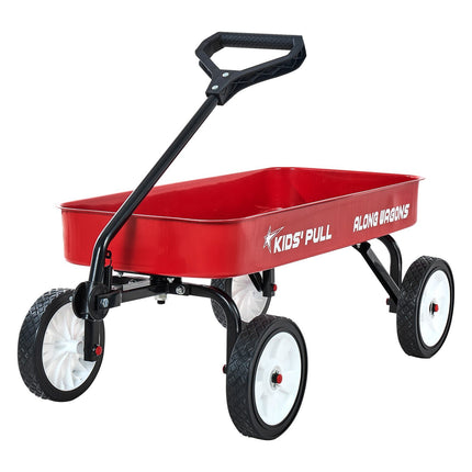 Pull-Along Wagon, 101 cm, 80 kg Capacity, Red