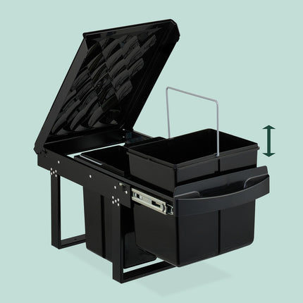 Pull-Out Waste Bin, Black – Space-Saving Kitchen Solution