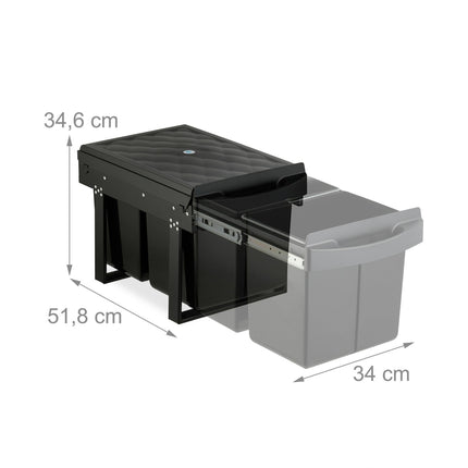 Pull-Out Waste Bin, Black – Space-Saving Kitchen Solution