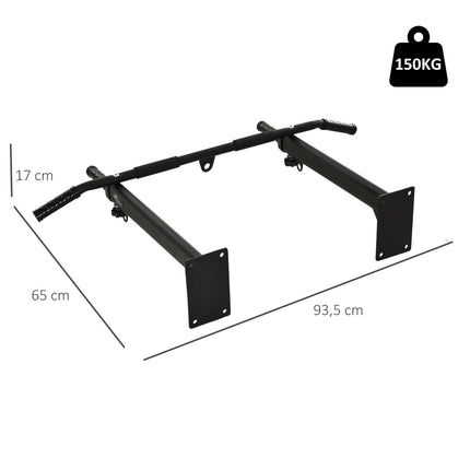 Wandmontierte Klimmzugstange mit Ösen für Boxsack, Stahl