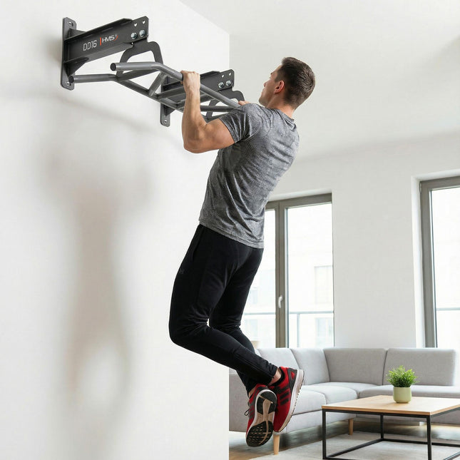 Klimmzugstange – Wand- oder Deckenmontage, Stahl, 180 kg Tragkraft