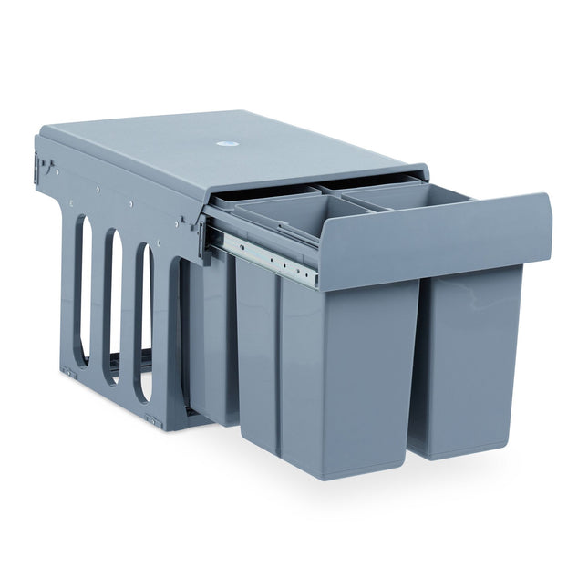 Pull-out source sorting 4 waste bins
