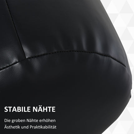 Boxsack-Set mit Handschuhen, gefüllt, 120cm, schwarz/rot