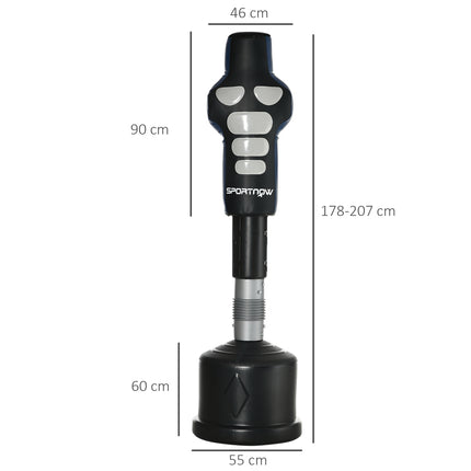 Volně stojící nastavitelný boxovací pytel – domácí trénink pro dospělé 178-207cm