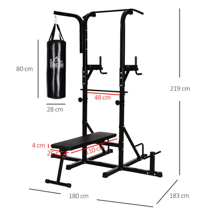Black Steel Punching Bag - Large 180x183x219 cm