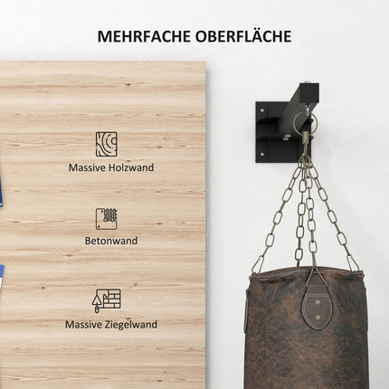 Verstellbare Wandhalterung aus Stahl für Boxsack – bis zu 100 kg