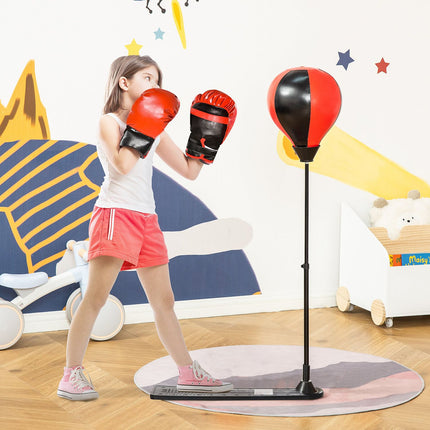 Adjustable Boxing Rack for Kids 5-8 - Includes Gloves