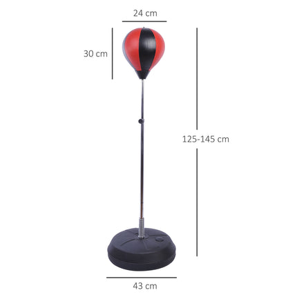 Nastavitelná sada boxovacího míče se stojanem a rukavicemi (125-145cm)