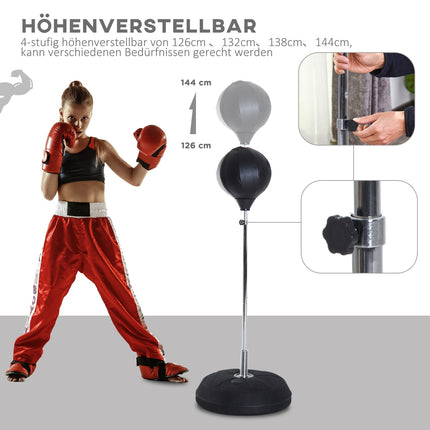 Verstellbarer Box-Trainingsständer mit Handschuhen und Ständer